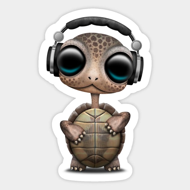 Turtle discount with headphones